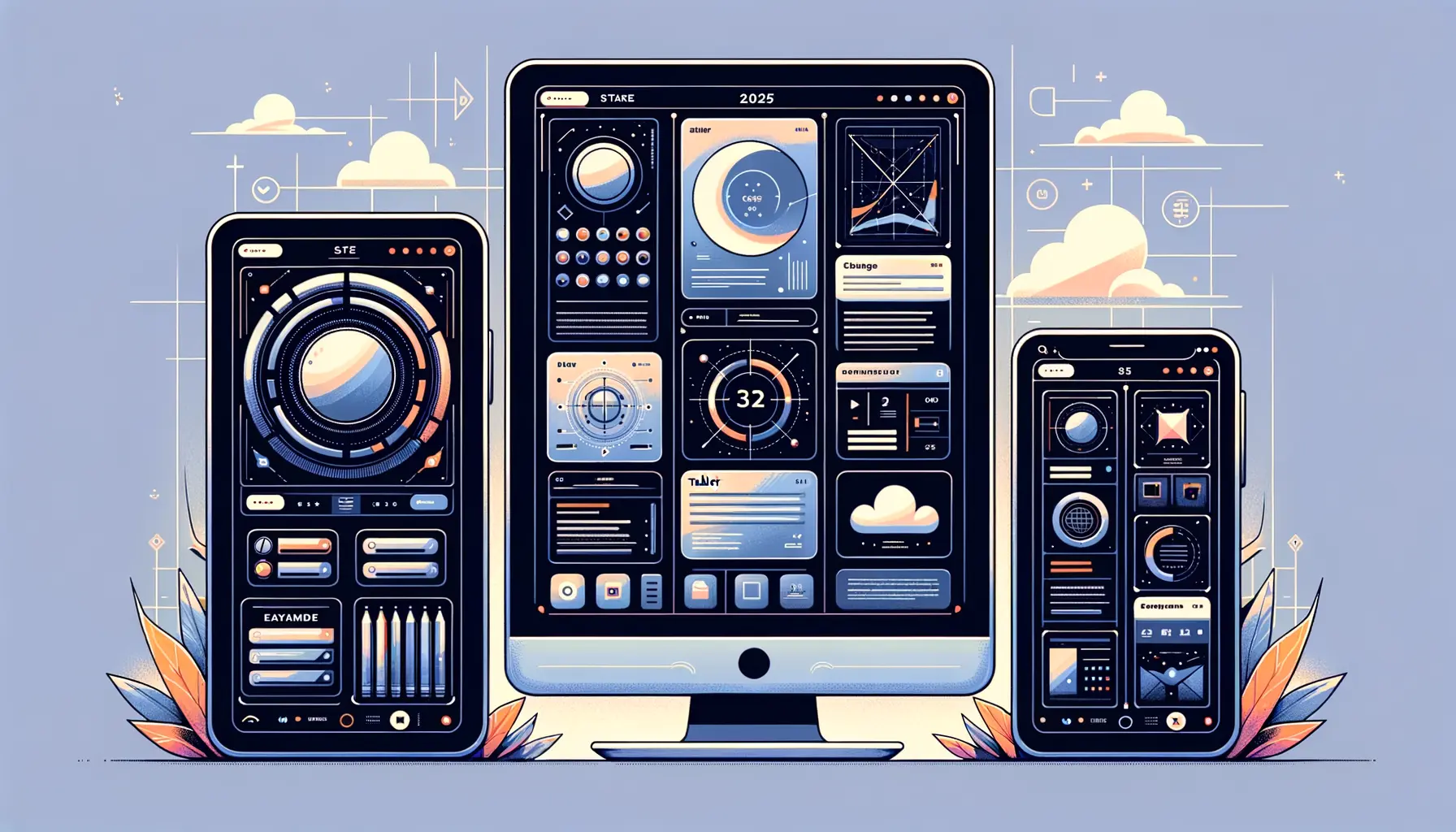 Responsive Webdesign Beispiel mit mehreren Bildschirmgrößen 2025