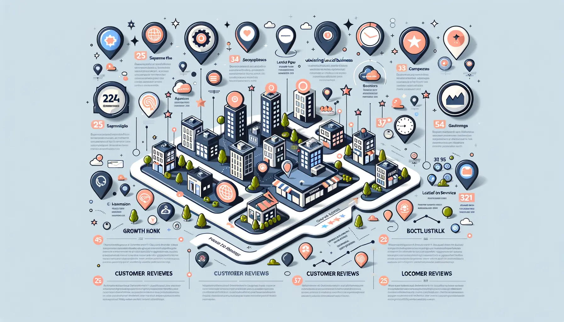 Infografik mit Vorteilen von Google My Business im Jahr 2025