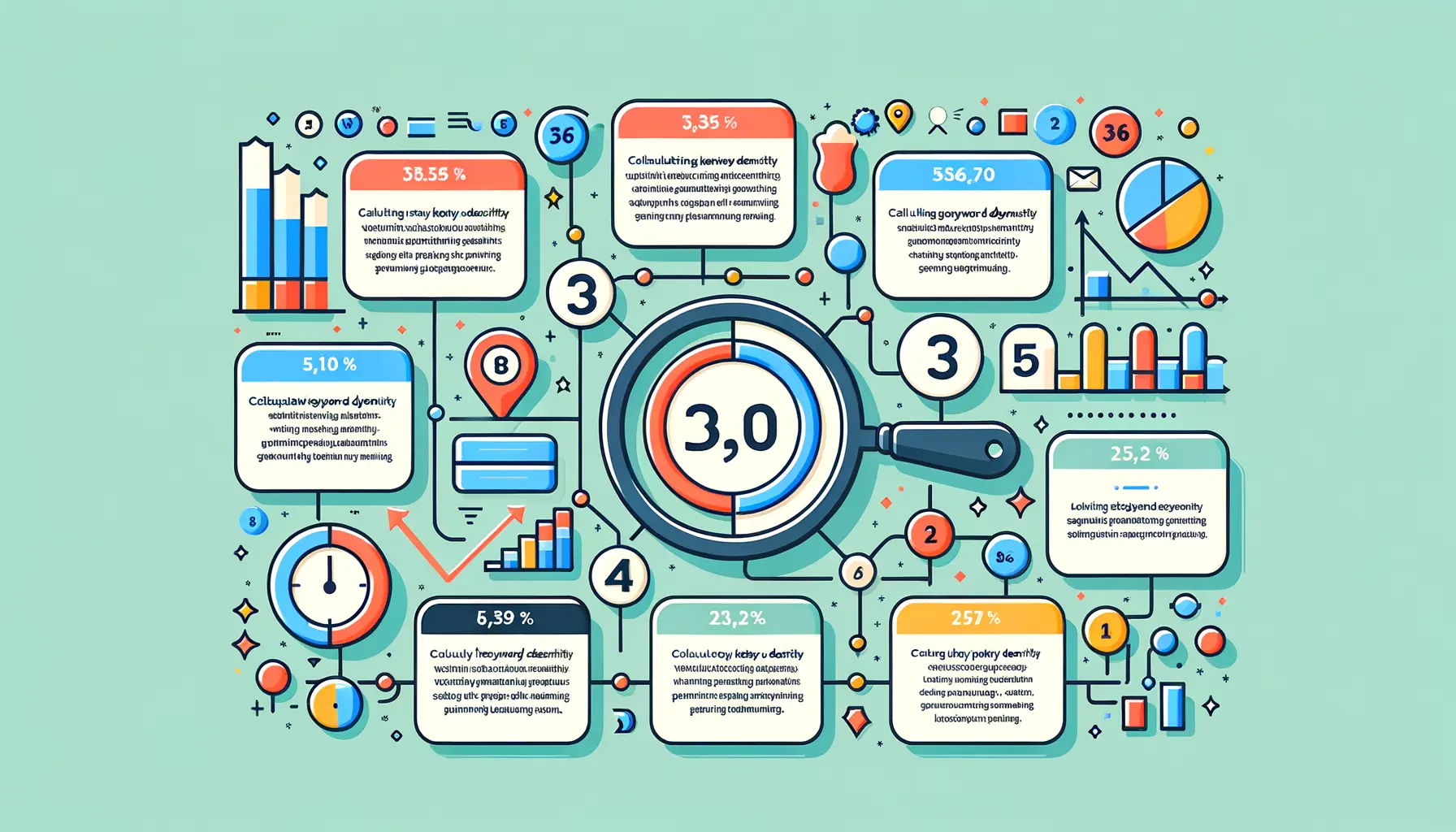 Keyworddichte Berechnung Infografik für SEO-Analyse
