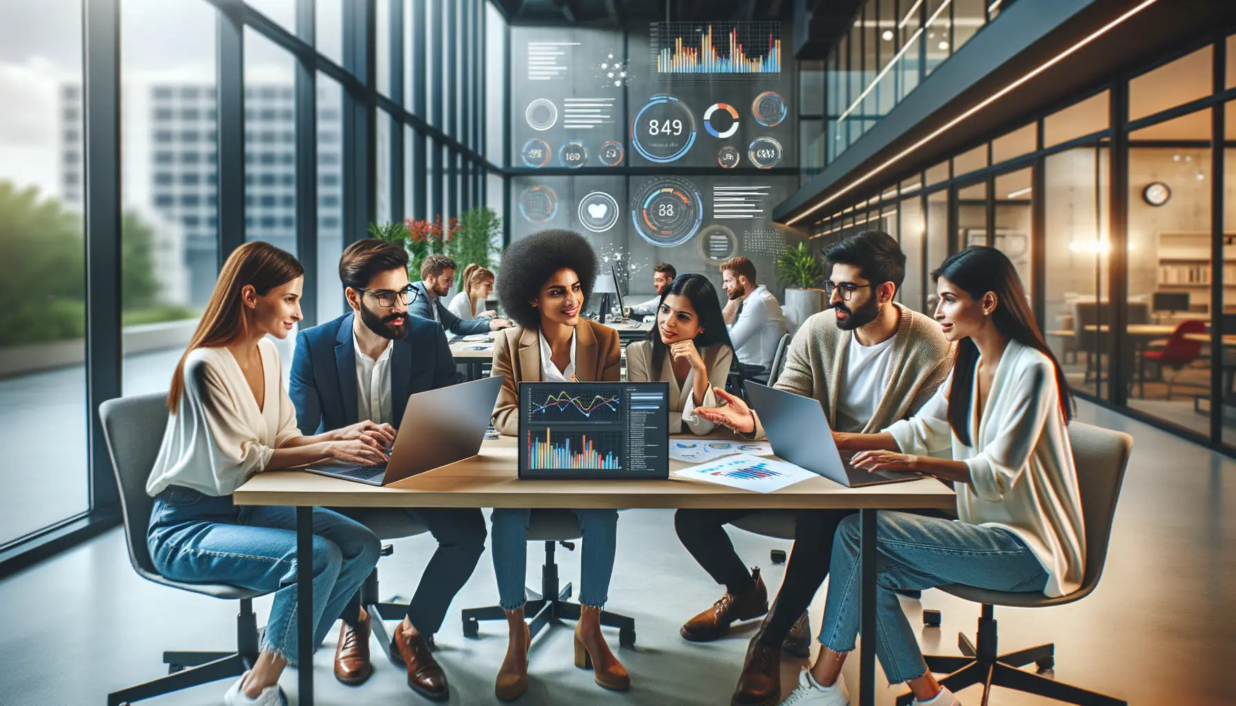 Team von SEO Experten bei der Arbeit an professionellen SEO Dienstleistungen