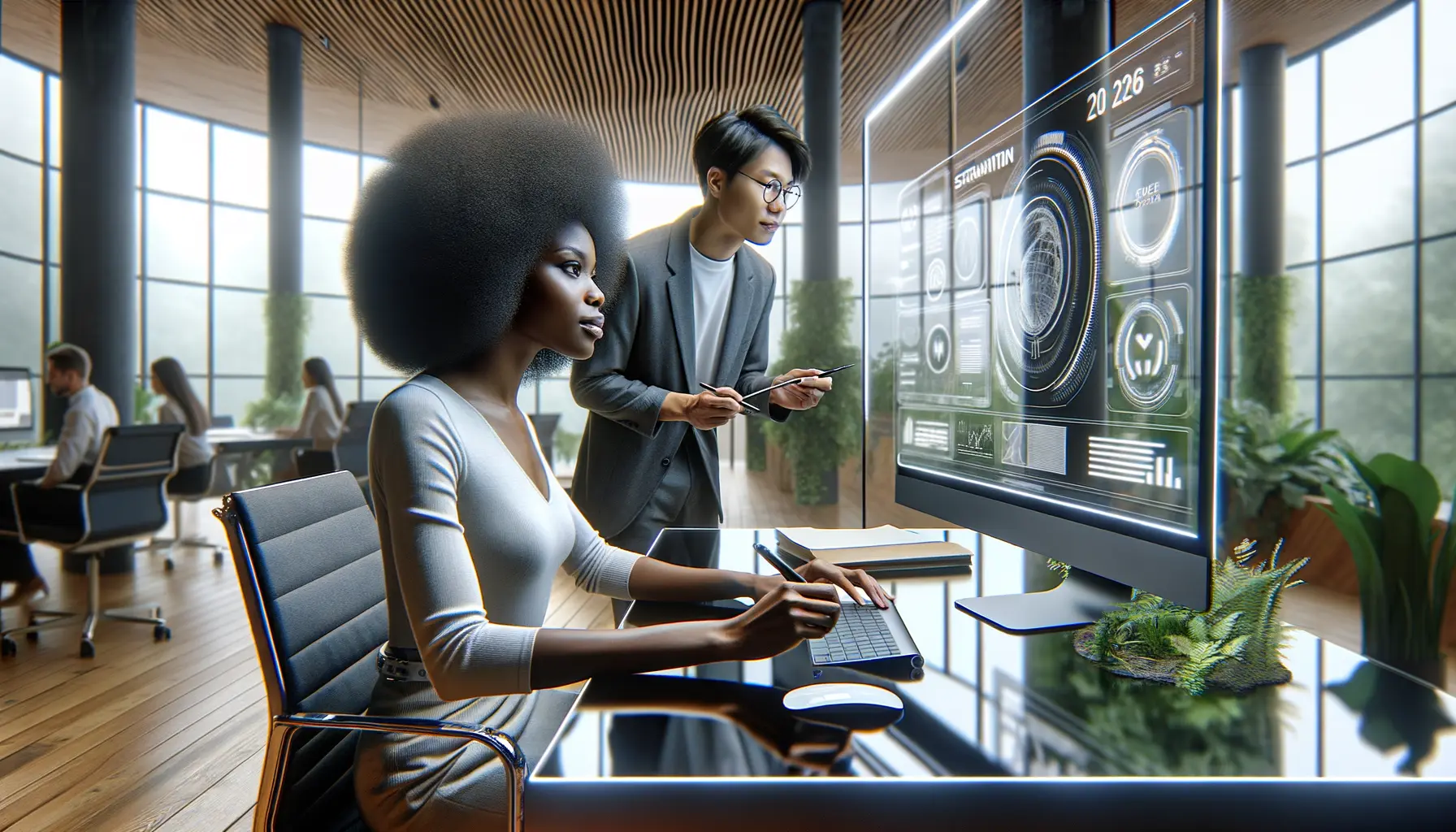 Texter schreibt SEO-optimierte Texte am Schreibtisch im Jahr 2026