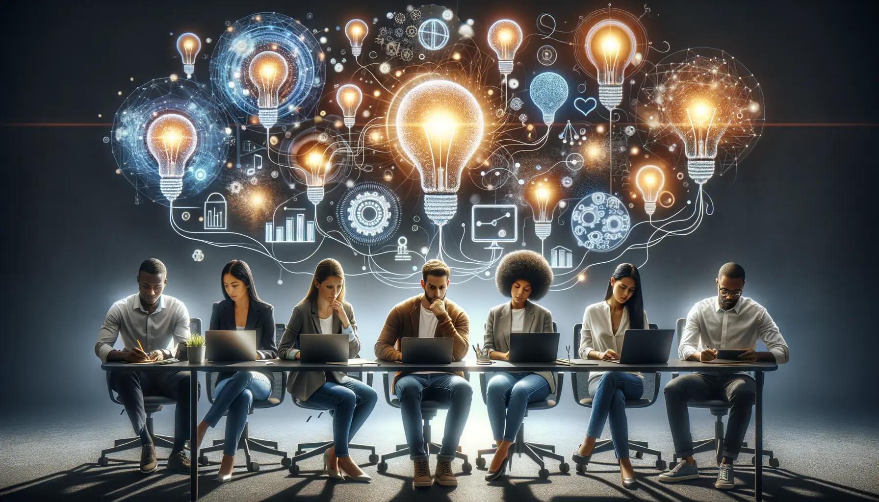 Thought Leadership kreatives Teamwork und Ideenaustausch Konzeptbild