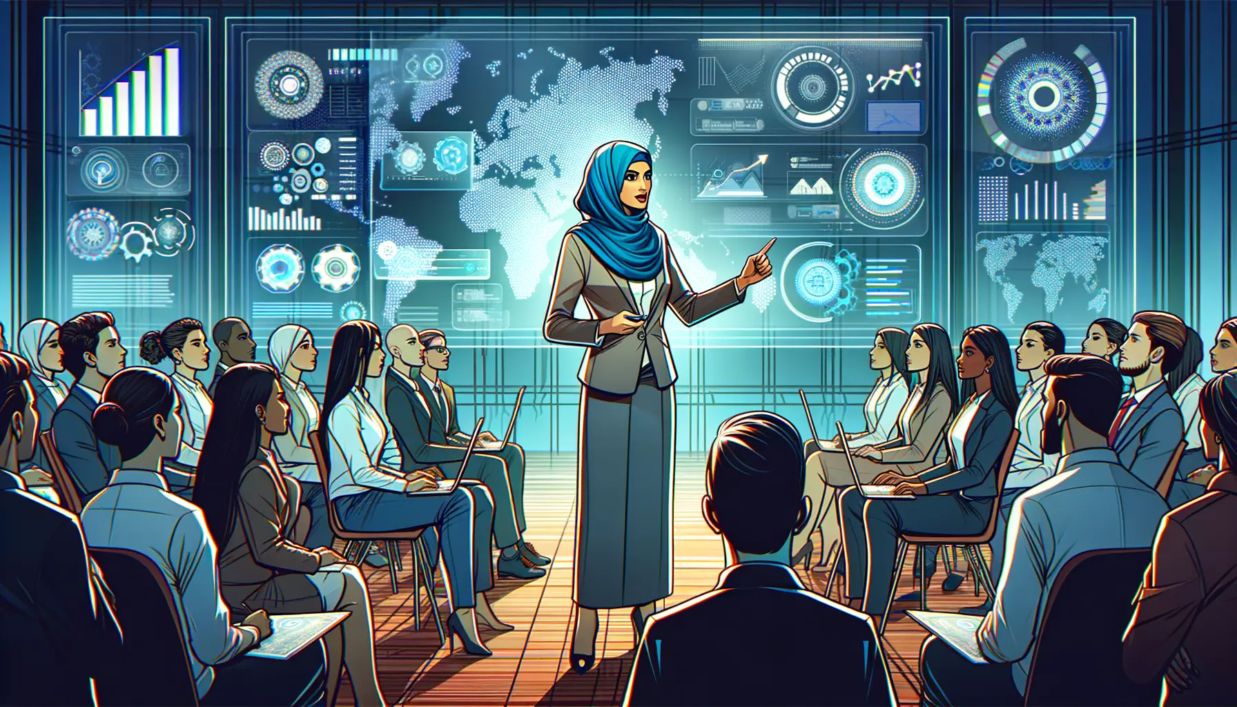 Thought Leadership Illustration visionärer Leader digitale Umgebung 2026