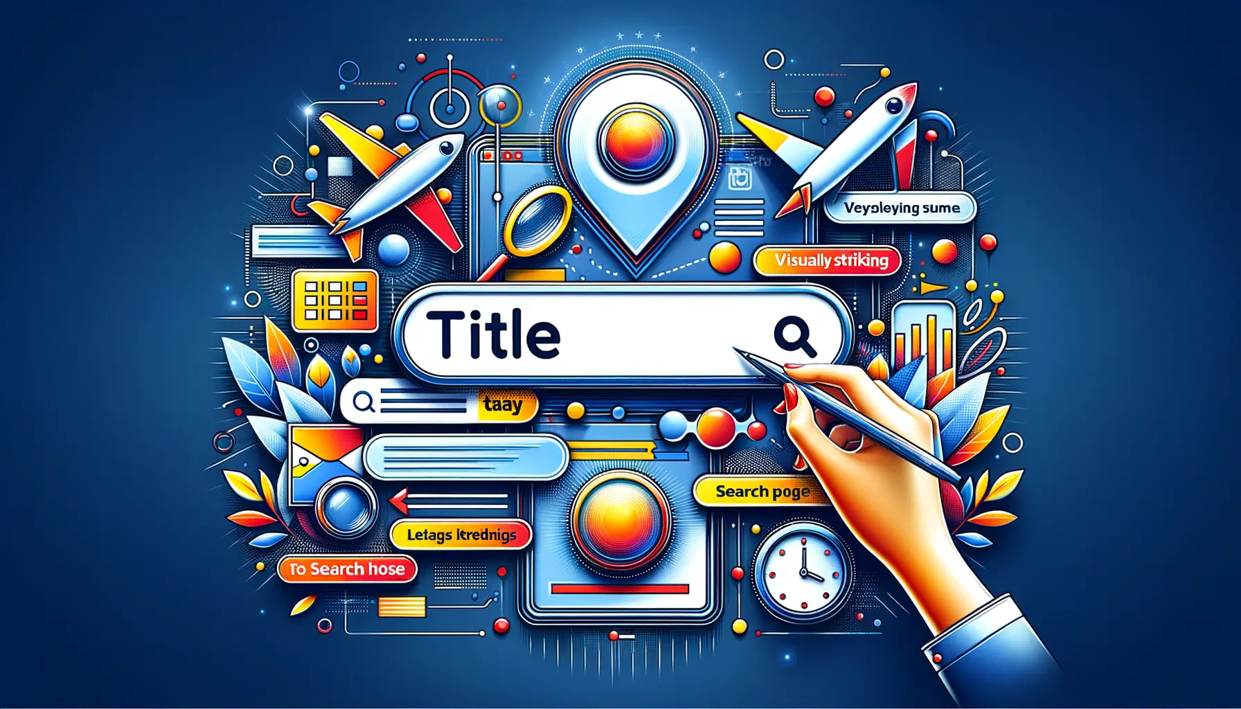 Title Tag SEO Optimierung Illustration mit Keyword Fokus