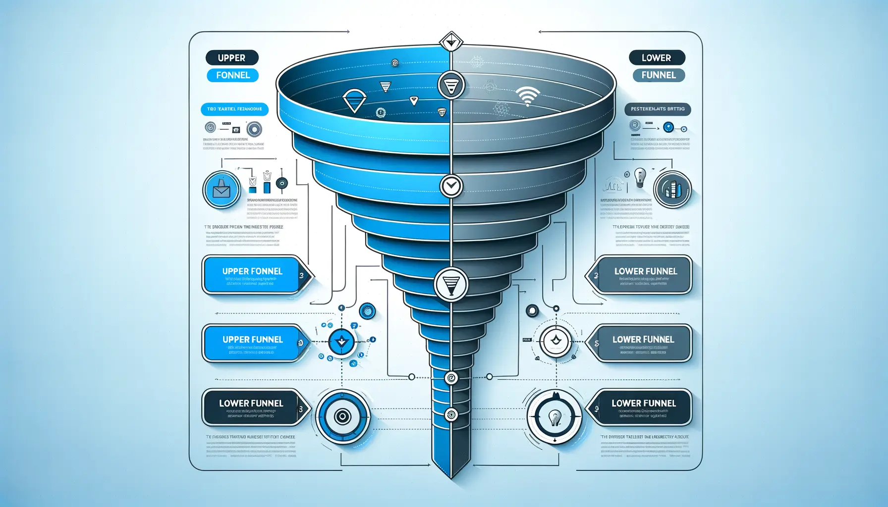 Vergleich Upper Funnel und Lower Funnel im Marketing 2025