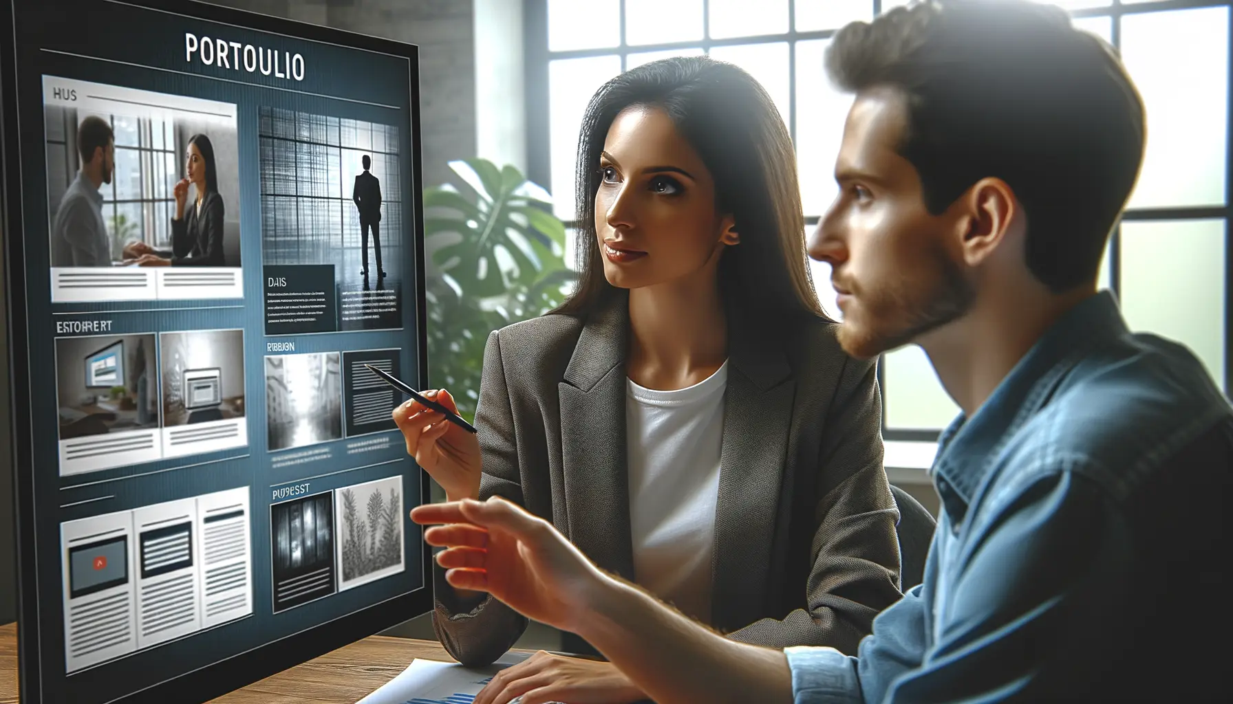 Webdesign-Berater zeigt Referenzen und Portfolio zur Auswahlhilfe